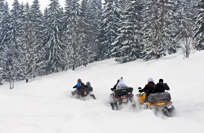 sortie découverte des Aravis en quad chenillé activité organisé par le chalet inarpa