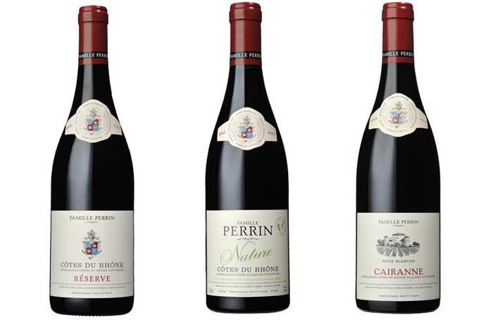 LES CRUS : Perrin Réserve Côte du Rhône - Perrin Nature Côte du Rhône Bio - Cairanne Peyre Blanche